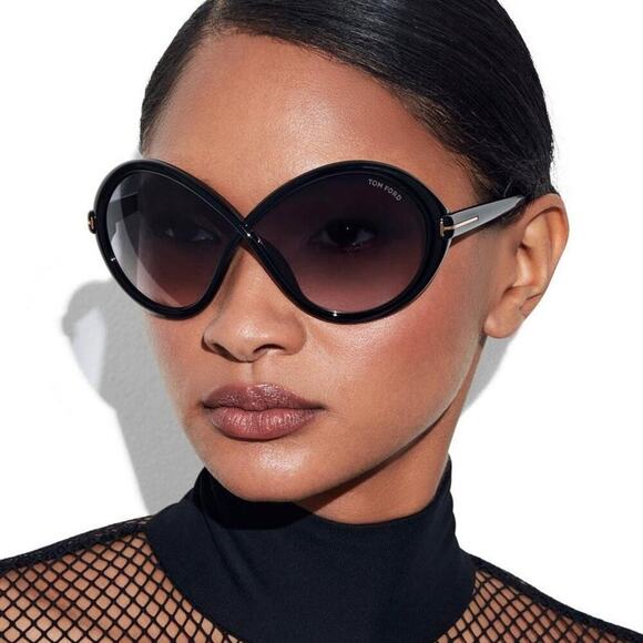 NEW!!! TOM FORD Jada Sunglasses TF1070 01B Authentic - Picture 1 of 12